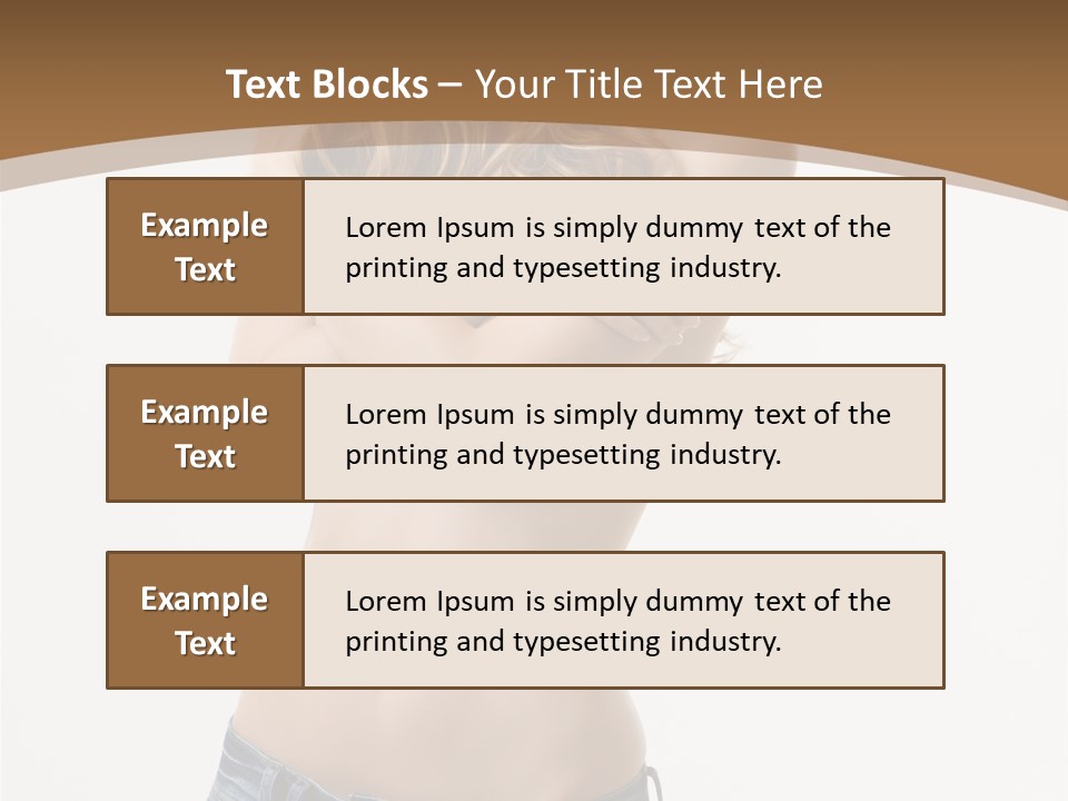 Caucasian Hair Blonde PowerPoint Template