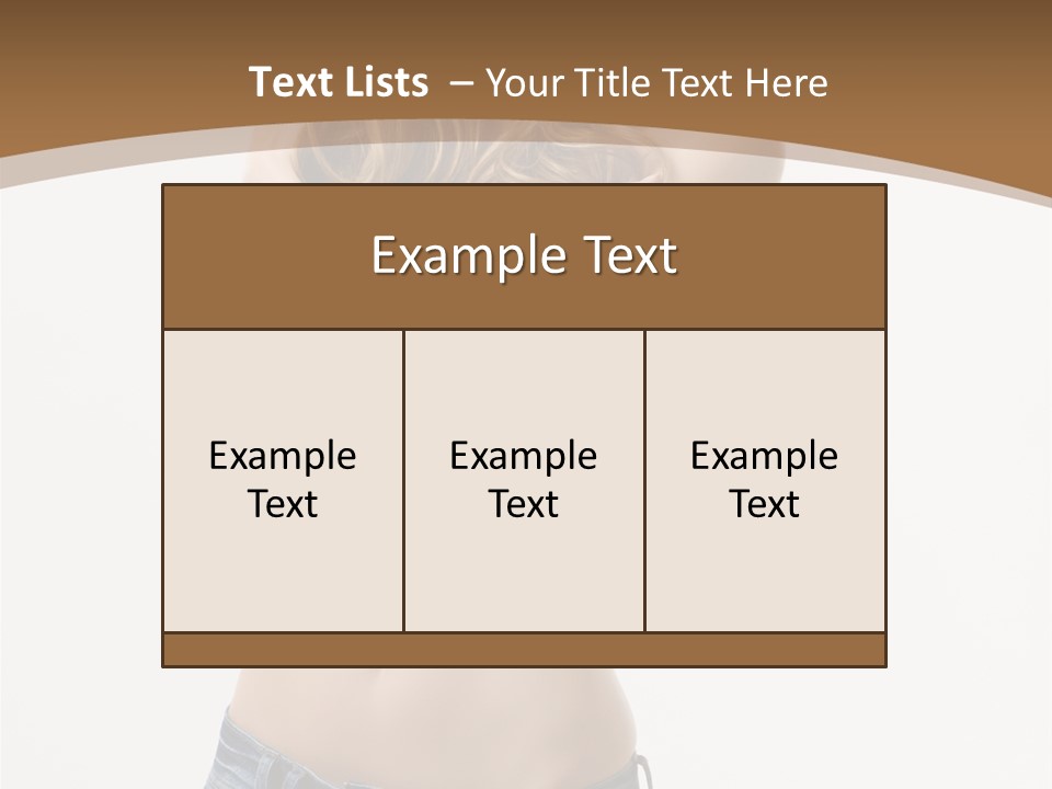 Caucasian Hair Blonde PowerPoint Template