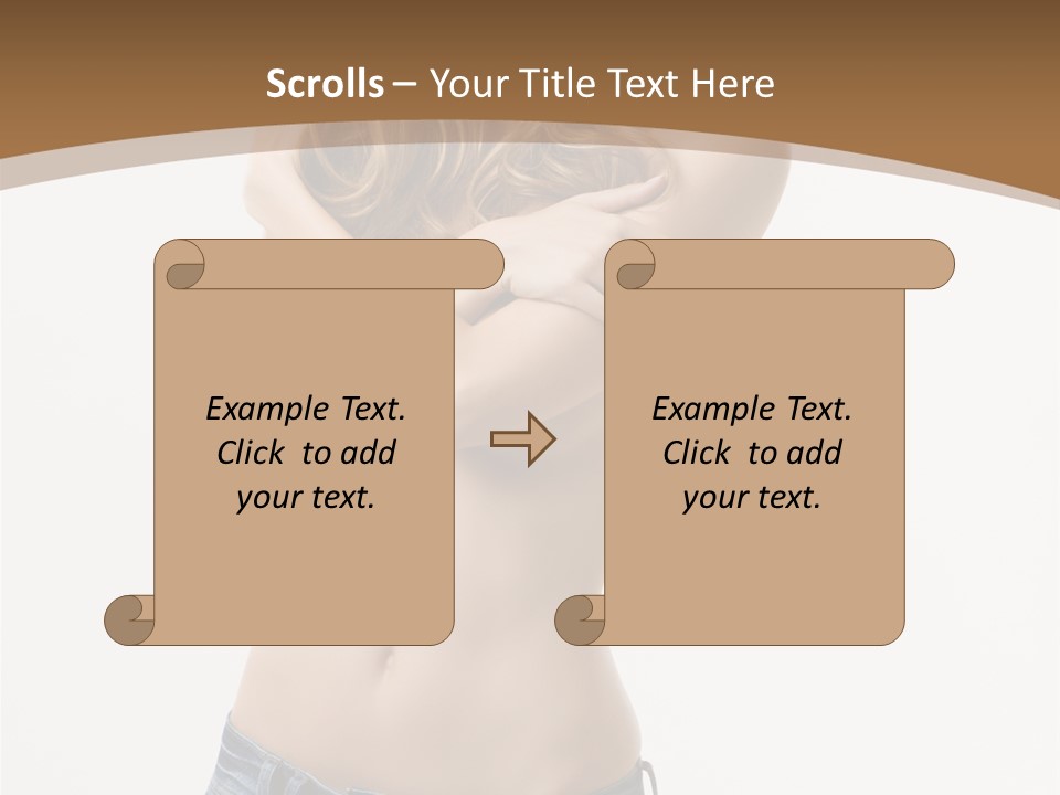 Caucasian Hair Blonde PowerPoint Template