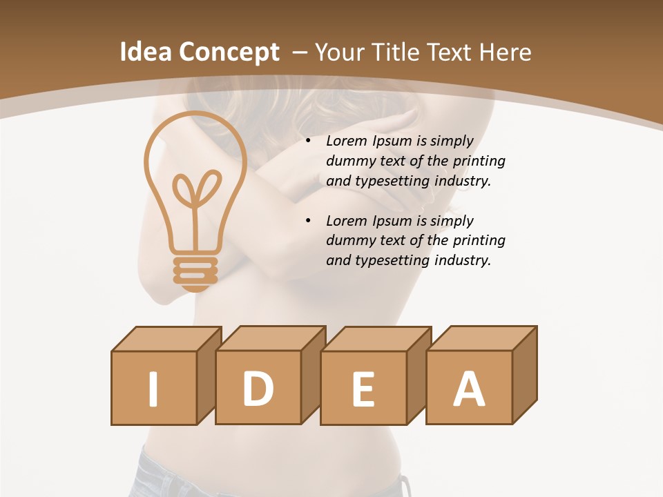 Caucasian Hair Blonde PowerPoint Template