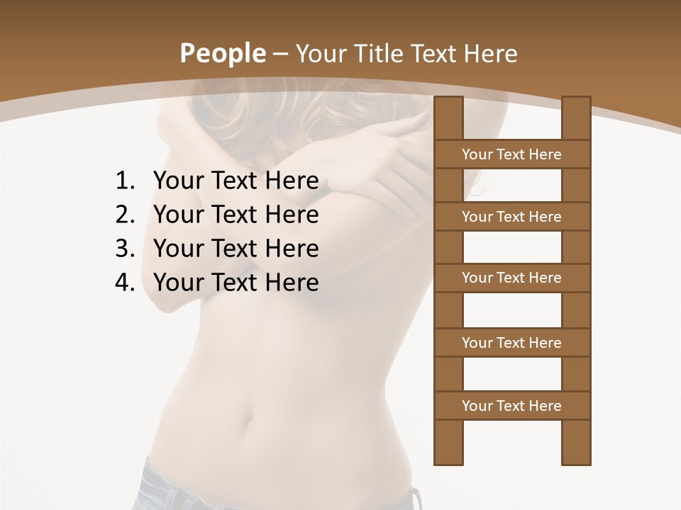 Caucasian Hair Blonde PowerPoint Template