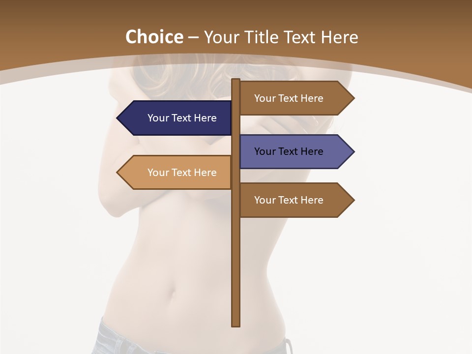 Caucasian Hair Blonde PowerPoint Template