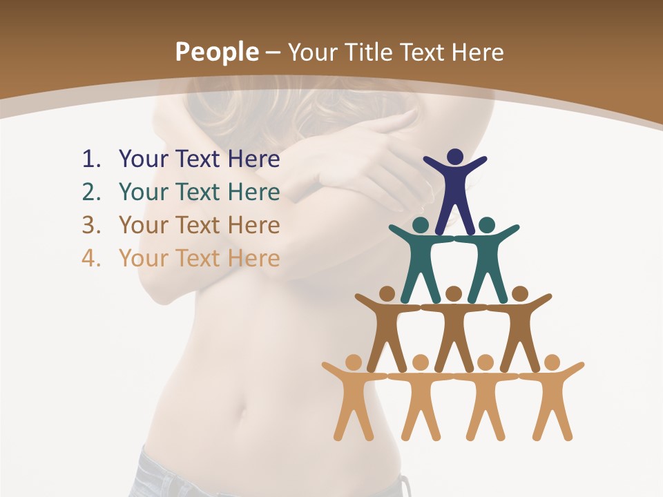 Caucasian Hair Blonde PowerPoint Template