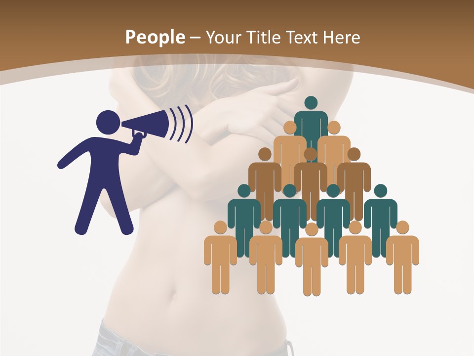 Caucasian Hair Blonde PowerPoint Template