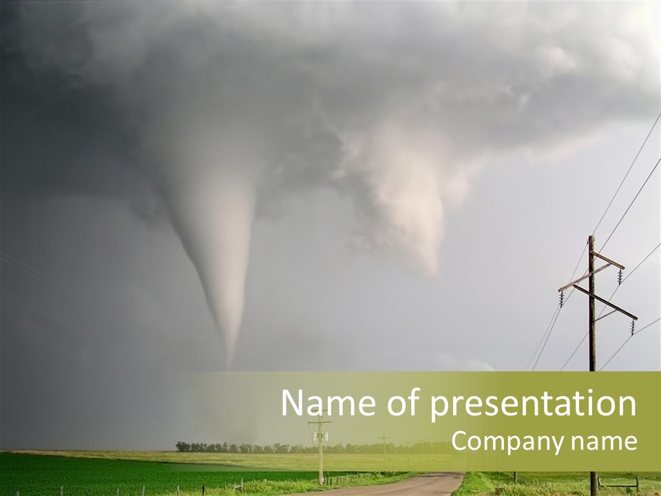 Field Tornado Clouds PowerPoint Template