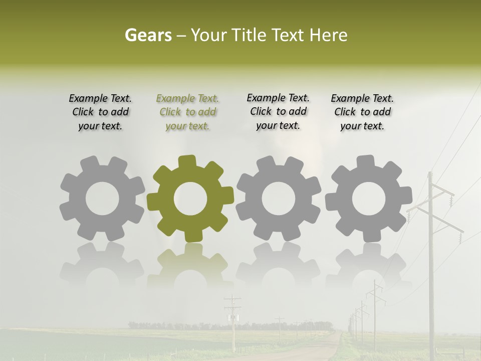 Field Tornado Clouds PowerPoint Template