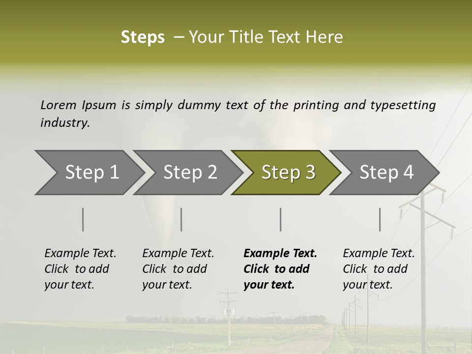 Field Tornado Clouds PowerPoint Template