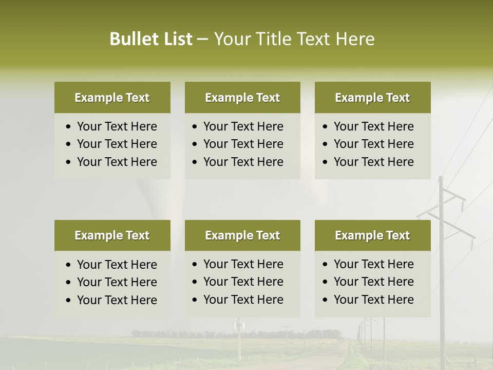 Field Tornado Clouds PowerPoint Template
