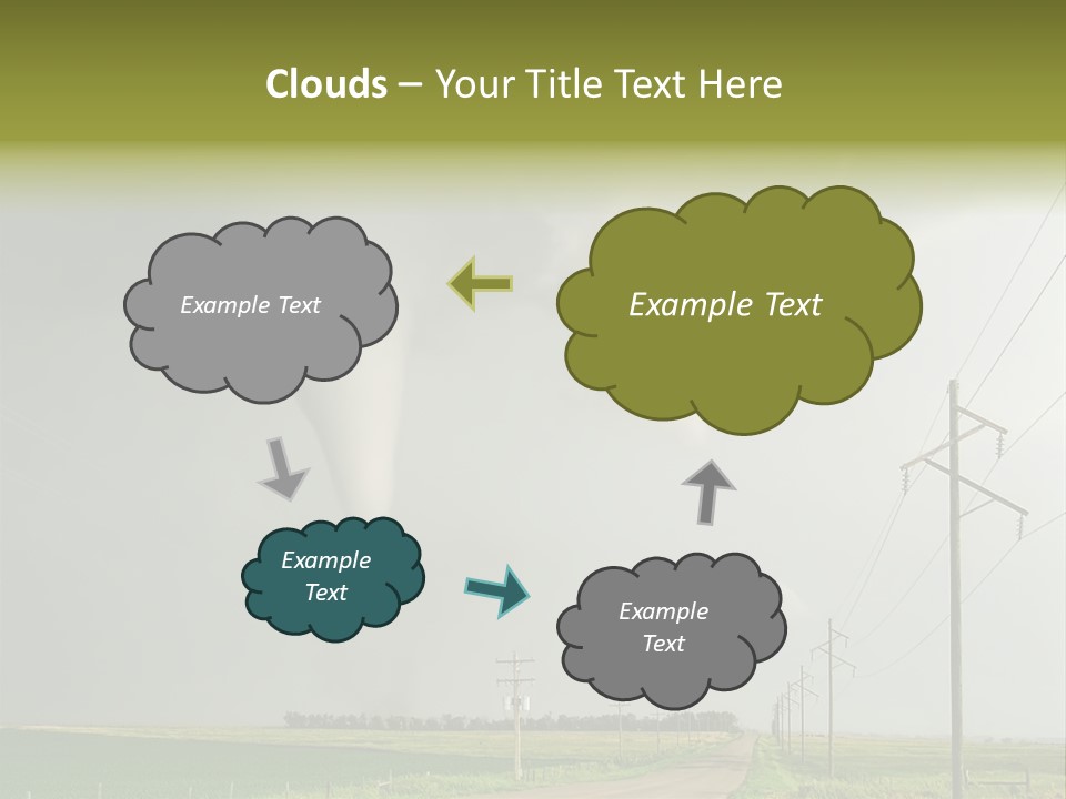 Field Tornado Clouds PowerPoint Template