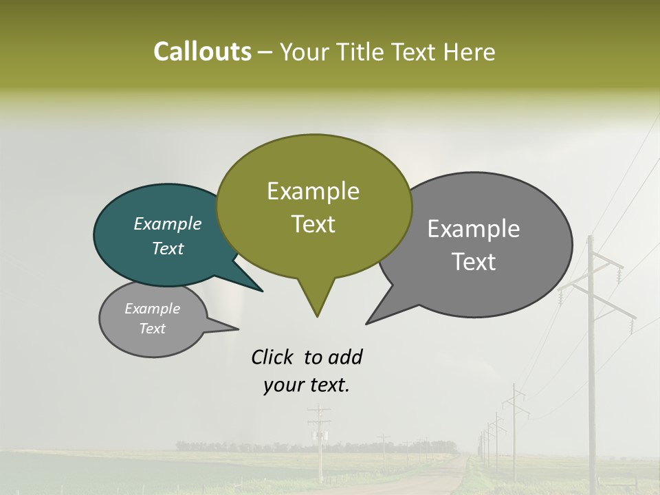 Field Tornado Clouds PowerPoint Template