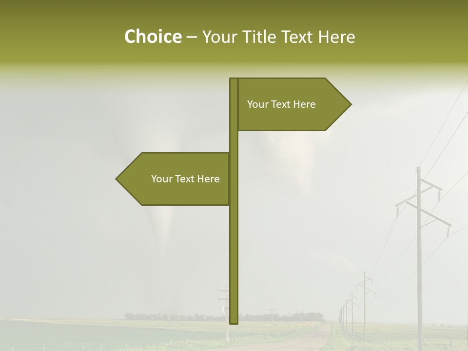 Field Tornado Clouds PowerPoint Template