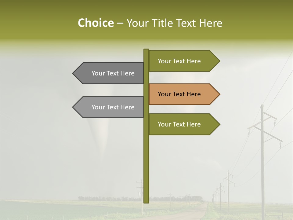 Field Tornado Clouds PowerPoint Template