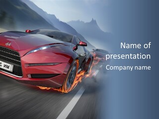 Motion Road Car PowerPoint Template