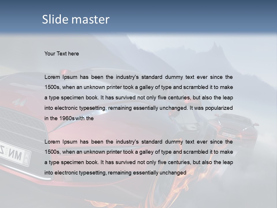 Motion Road Car PowerPoint Template