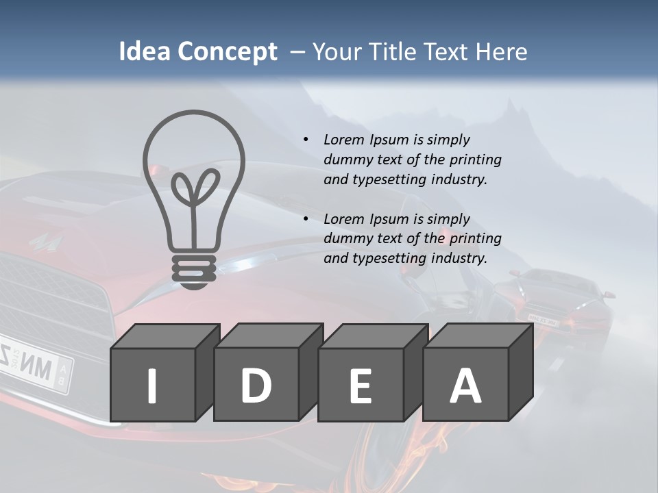 Motion Road Car PowerPoint Template