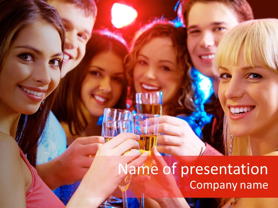 Successful Christmas Partying PowerPoint Template