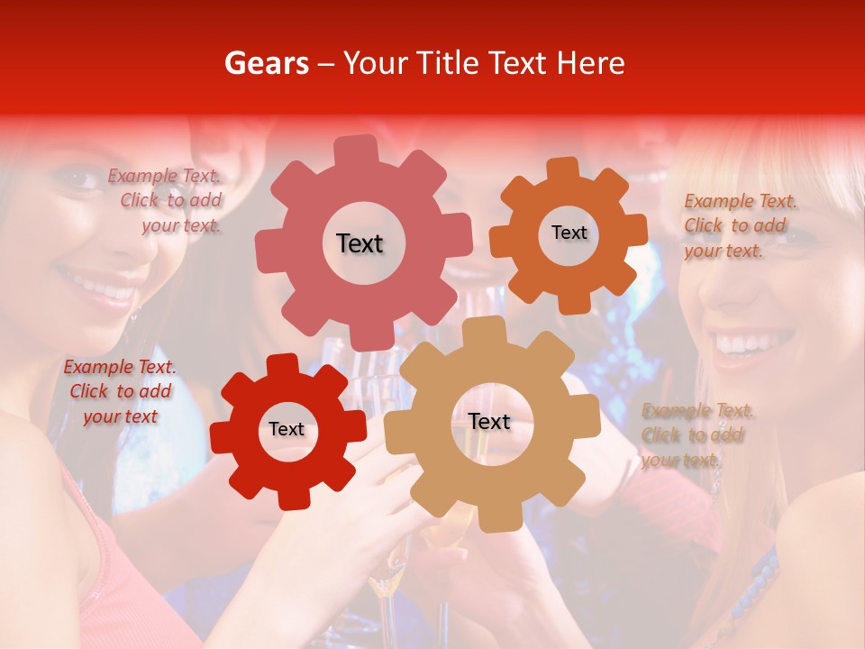 Successful Christmas Partying PowerPoint Template