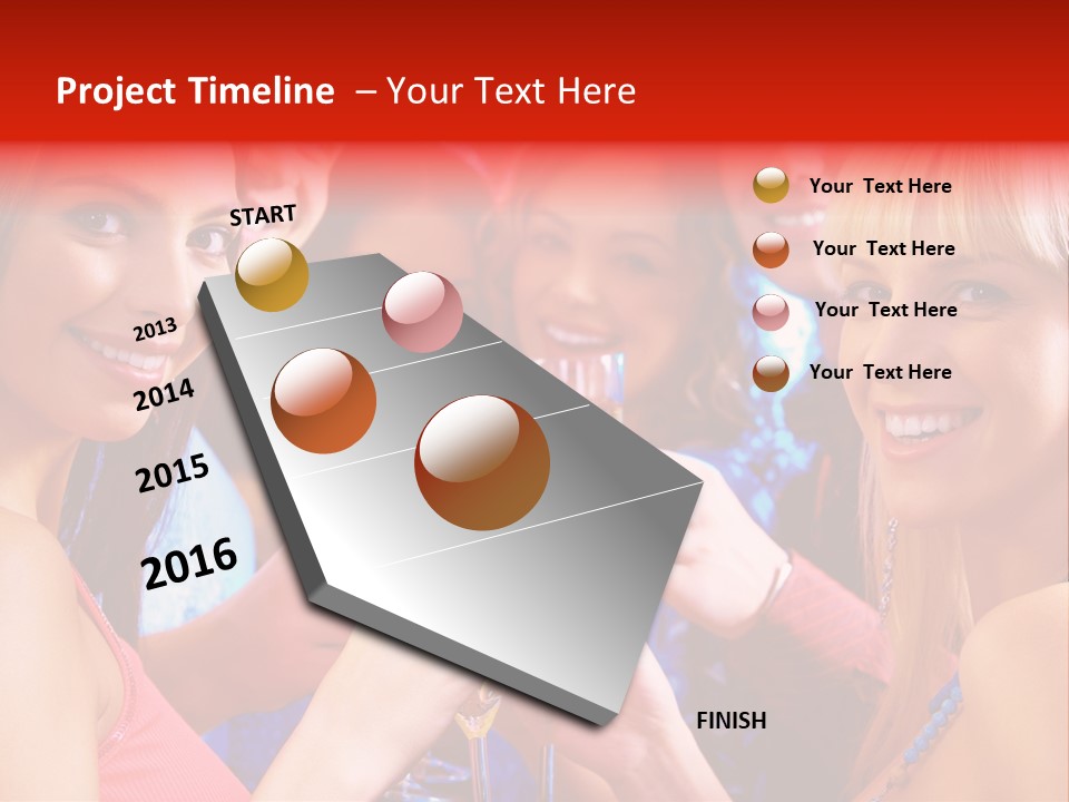 Successful Christmas Partying PowerPoint Template