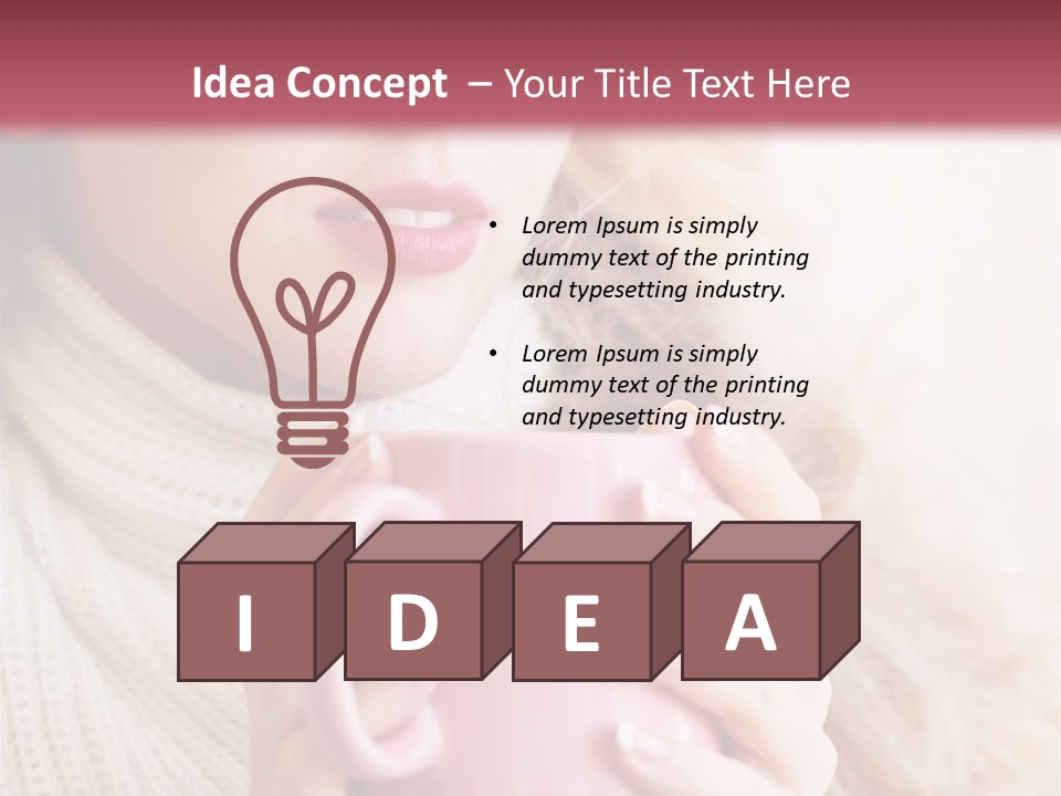 Human Clothing Girl PowerPoint Template