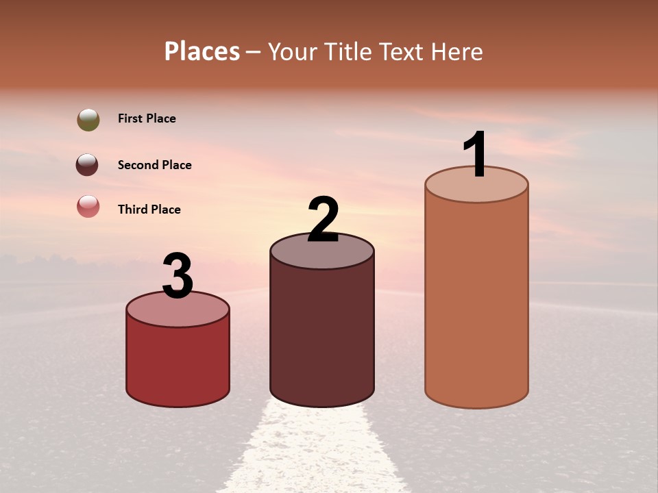 Blue Highway Field PowerPoint Template