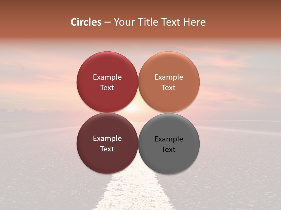 Blue Highway Field PowerPoint Template