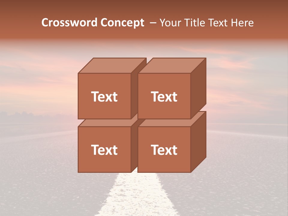 Blue Highway Field PowerPoint Template