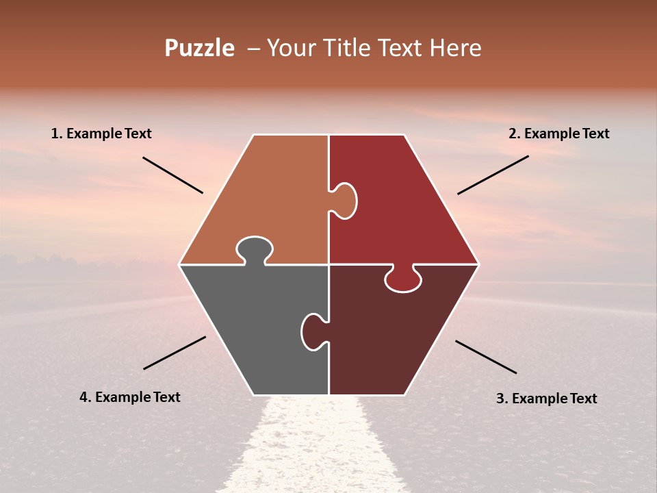 Blue Highway Field PowerPoint Template