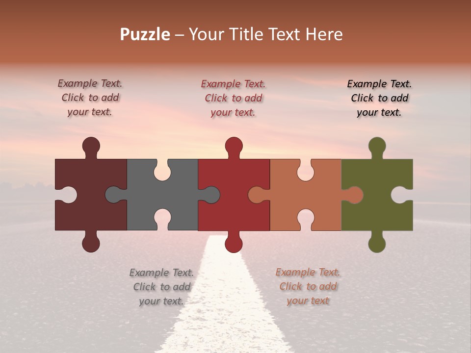 Blue Highway Field PowerPoint Template