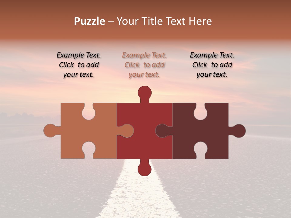 Blue Highway Field PowerPoint Template