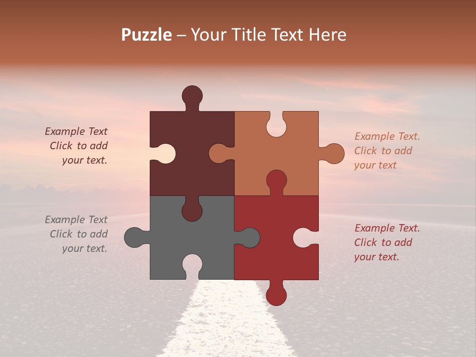Blue Highway Field PowerPoint Template