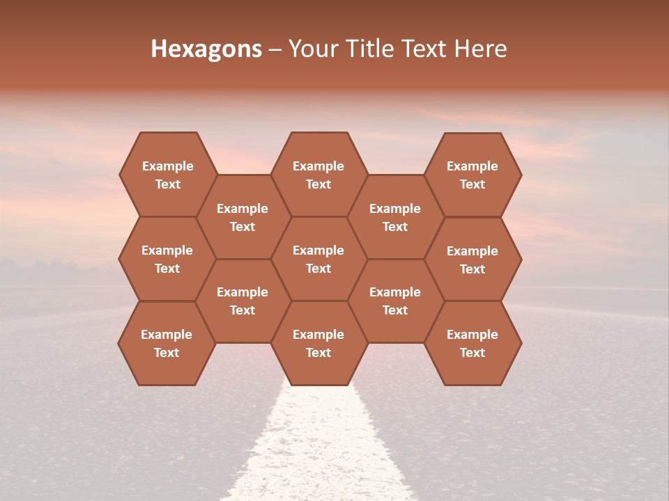 Blue Highway Field PowerPoint Template