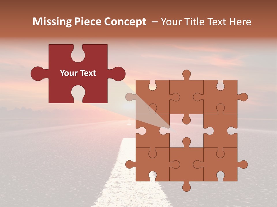 Blue Highway Field PowerPoint Template