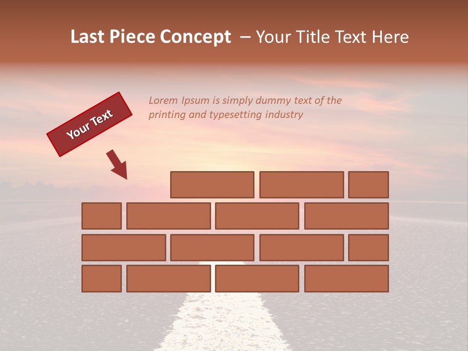 Blue Highway Field PowerPoint Template