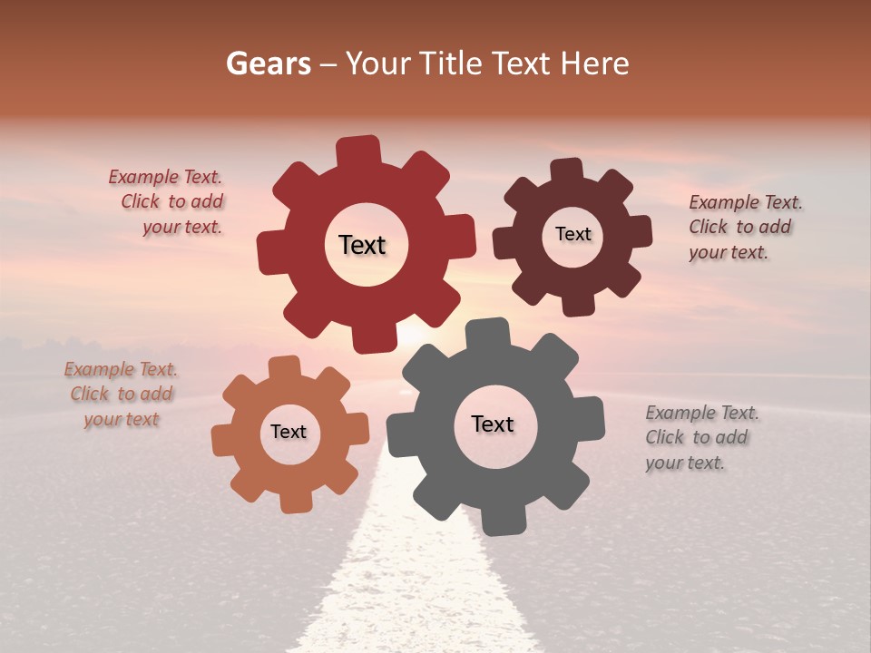 Blue Highway Field PowerPoint Template