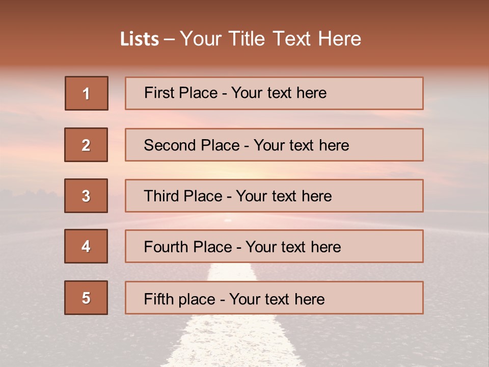Blue Highway Field PowerPoint Template