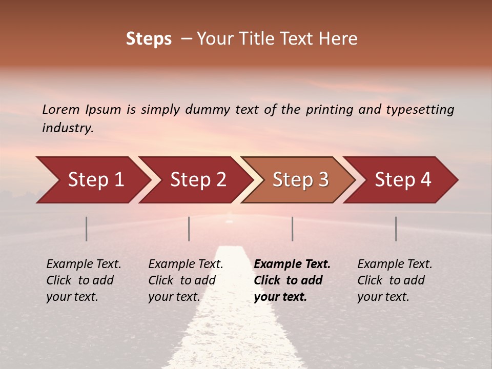 Blue Highway Field PowerPoint Template