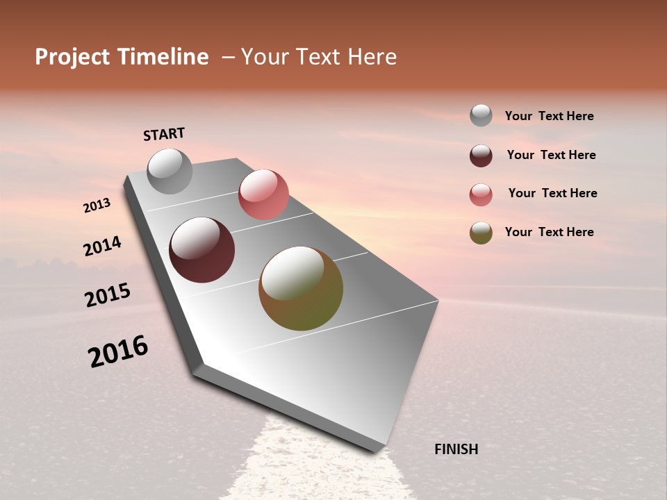 Blue Highway Field PowerPoint Template