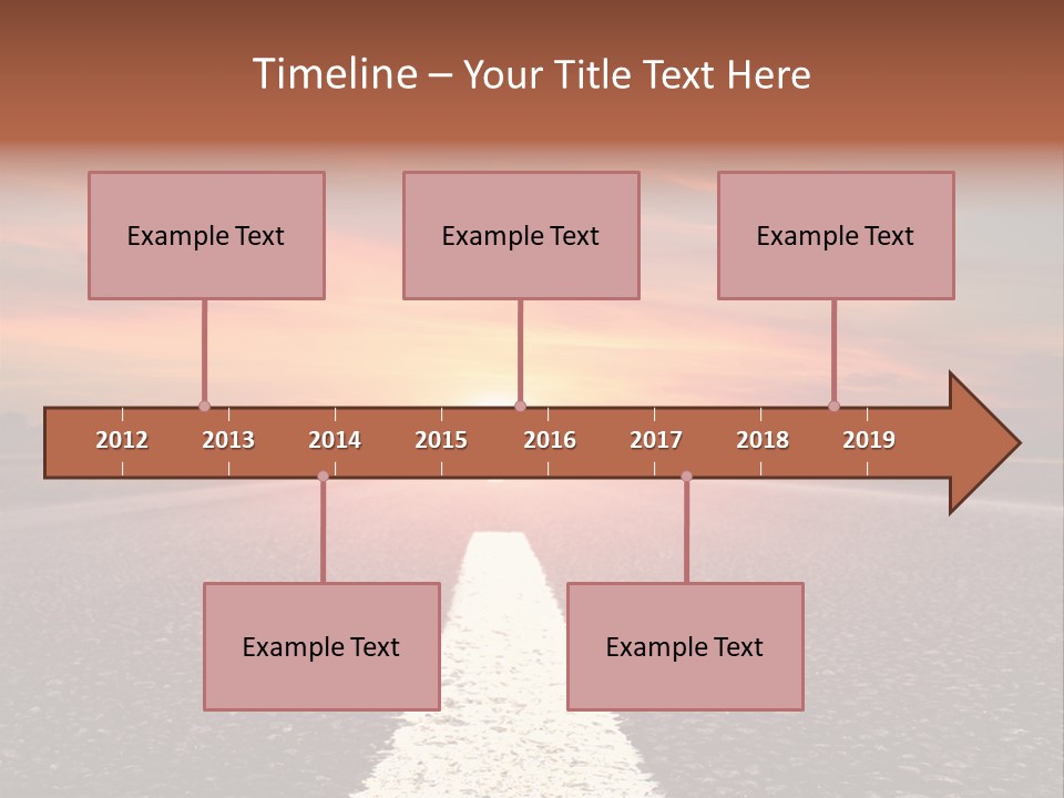 Blue Highway Field PowerPoint Template