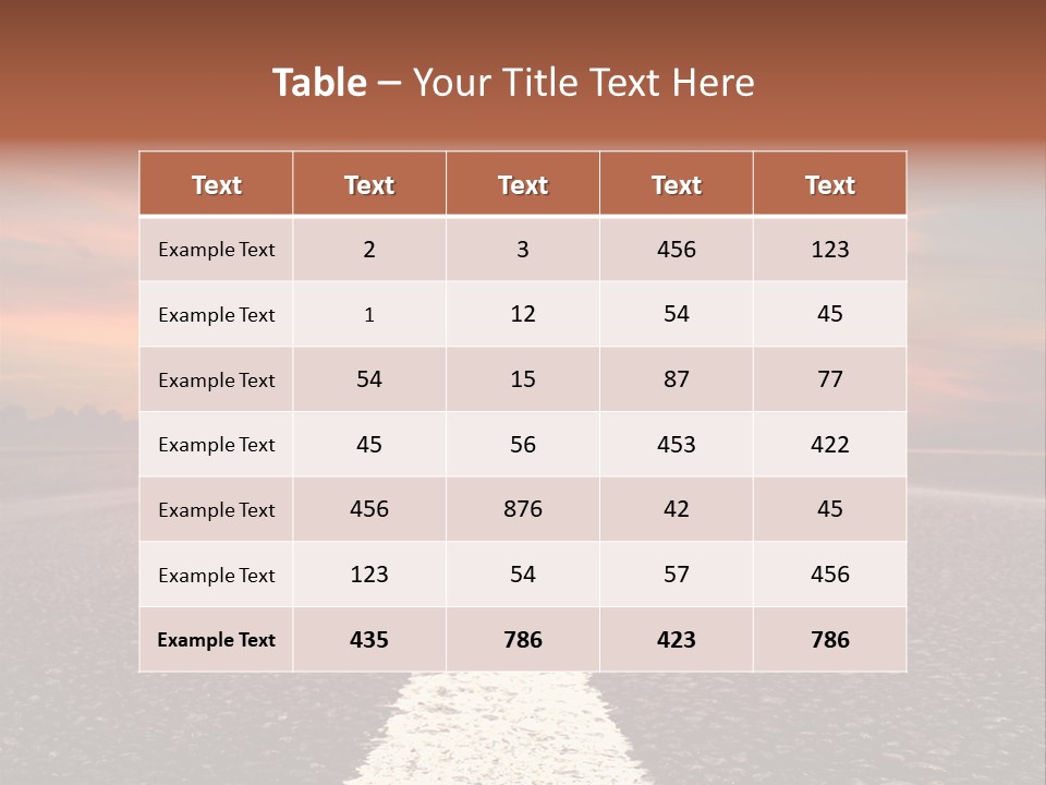 Blue Highway Field PowerPoint Template