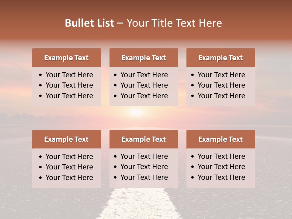 Blue Highway Field PowerPoint Template
