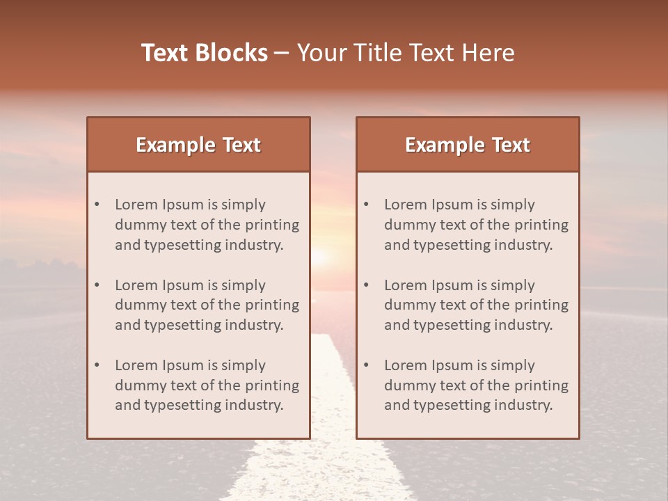 Blue Highway Field PowerPoint Template