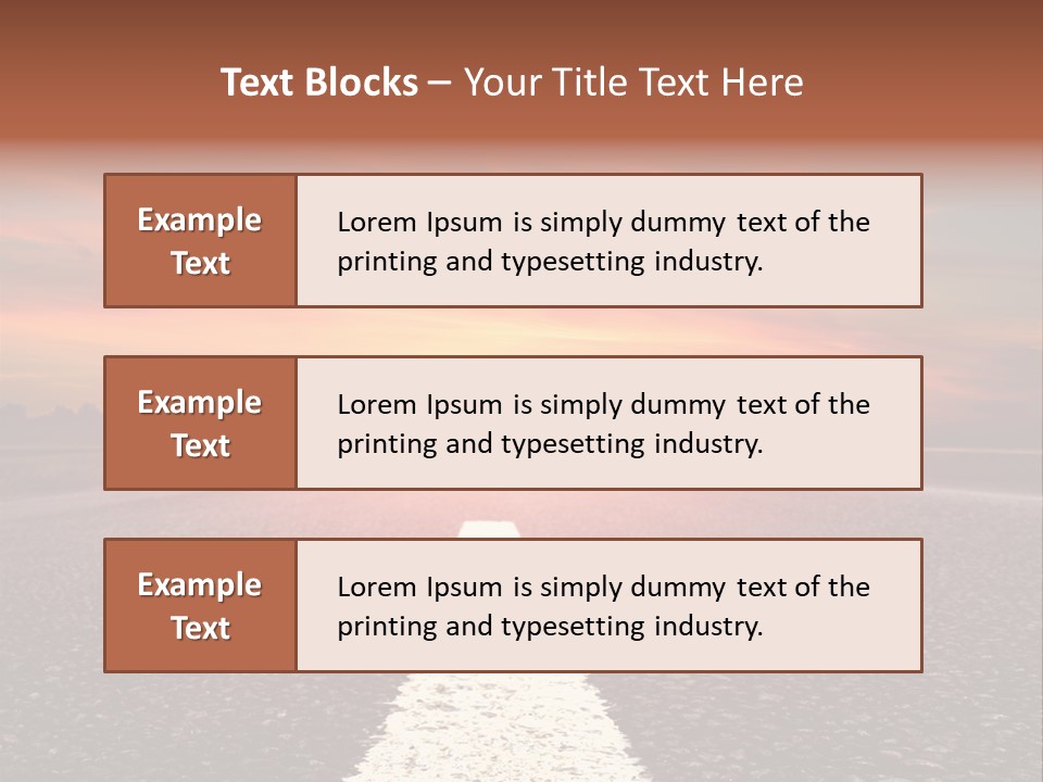 Blue Highway Field PowerPoint Template