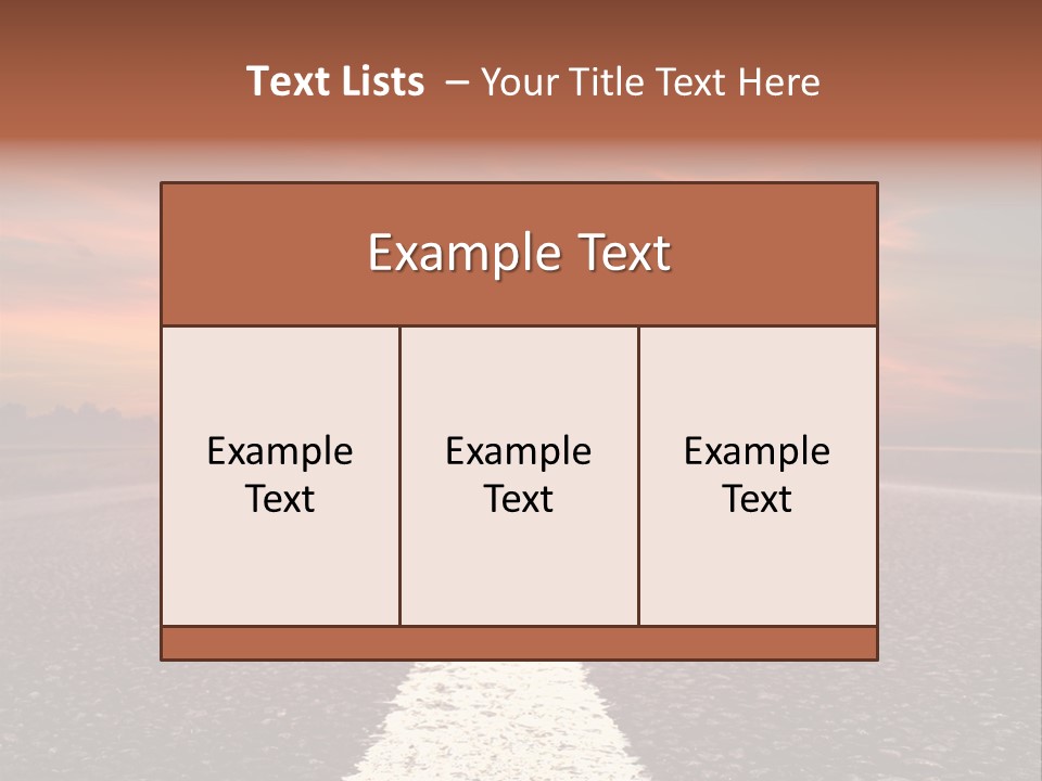 Blue Highway Field PowerPoint Template