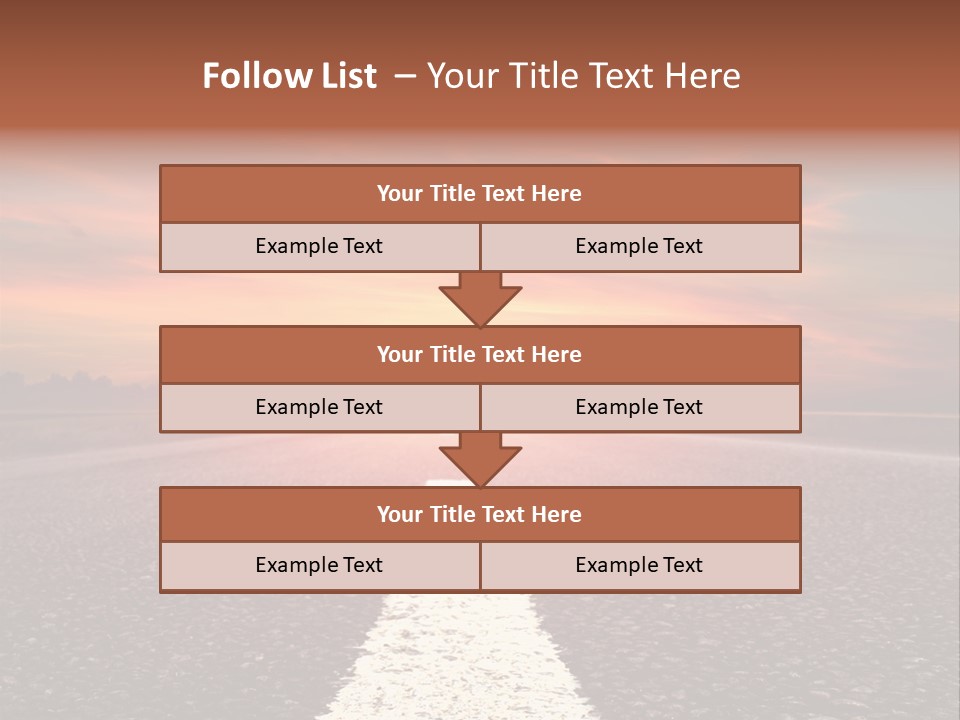 Blue Highway Field PowerPoint Template