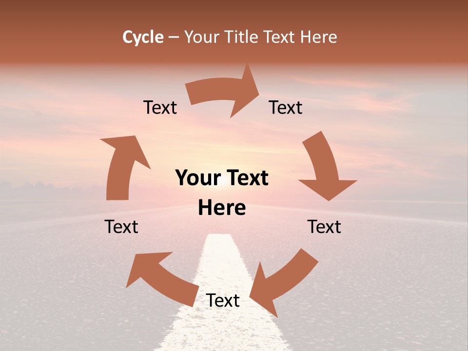 Blue Highway Field PowerPoint Template