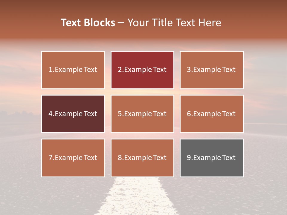Blue Highway Field PowerPoint Template