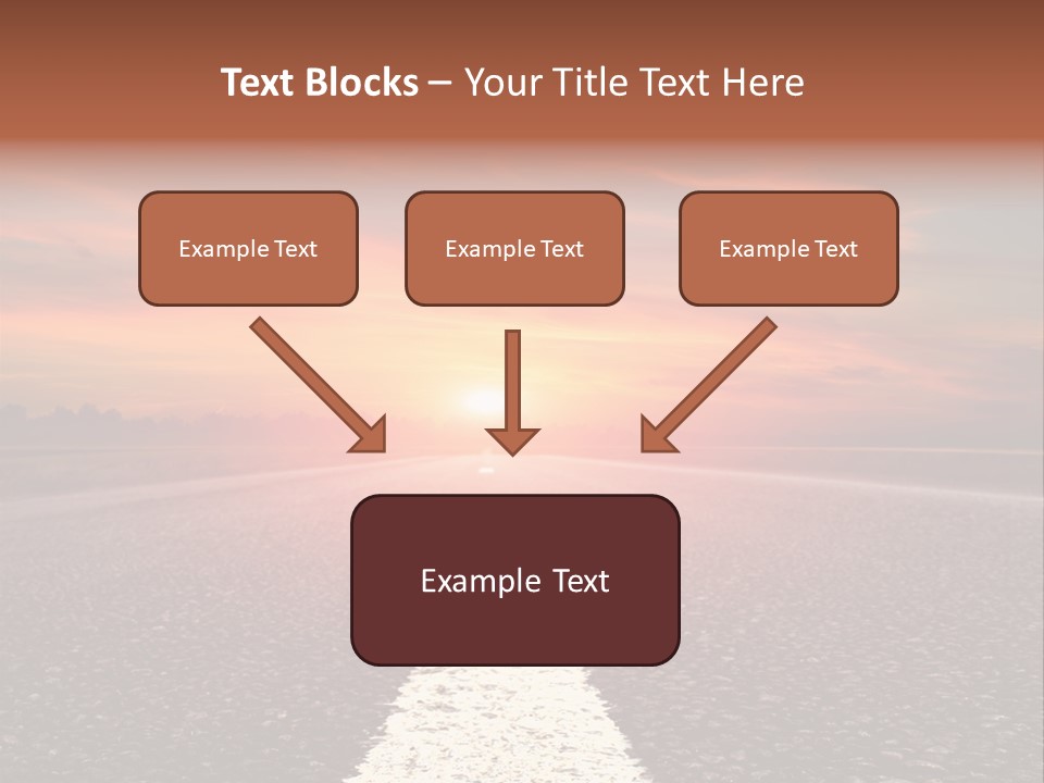 Blue Highway Field PowerPoint Template