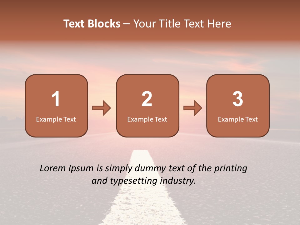 Blue Highway Field PowerPoint Template