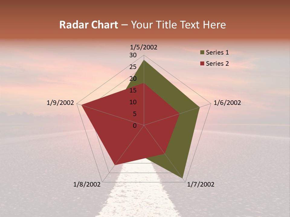 Blue Highway Field PowerPoint Template