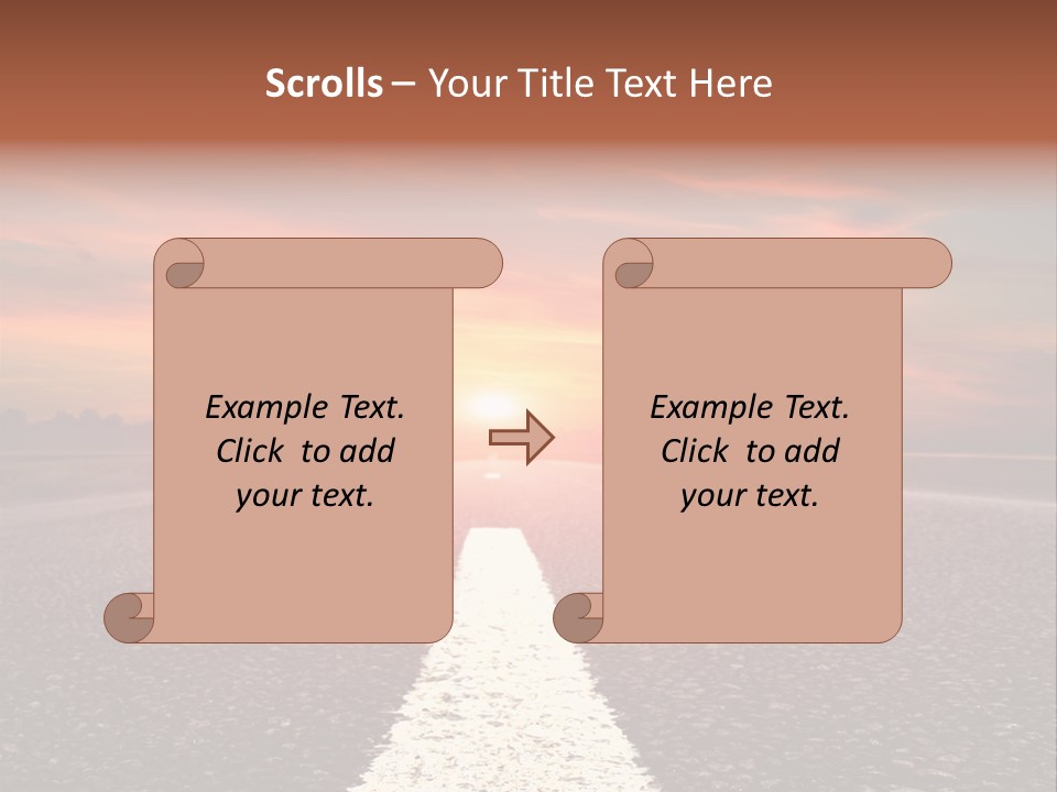 Blue Highway Field PowerPoint Template